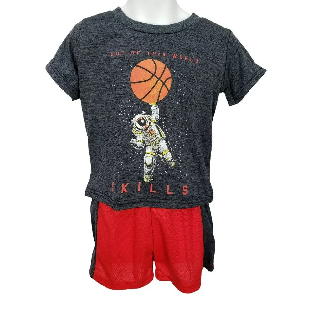 Buzzer Beater Out of this World Skill Basketball 2T athletic Gym Shirt short set